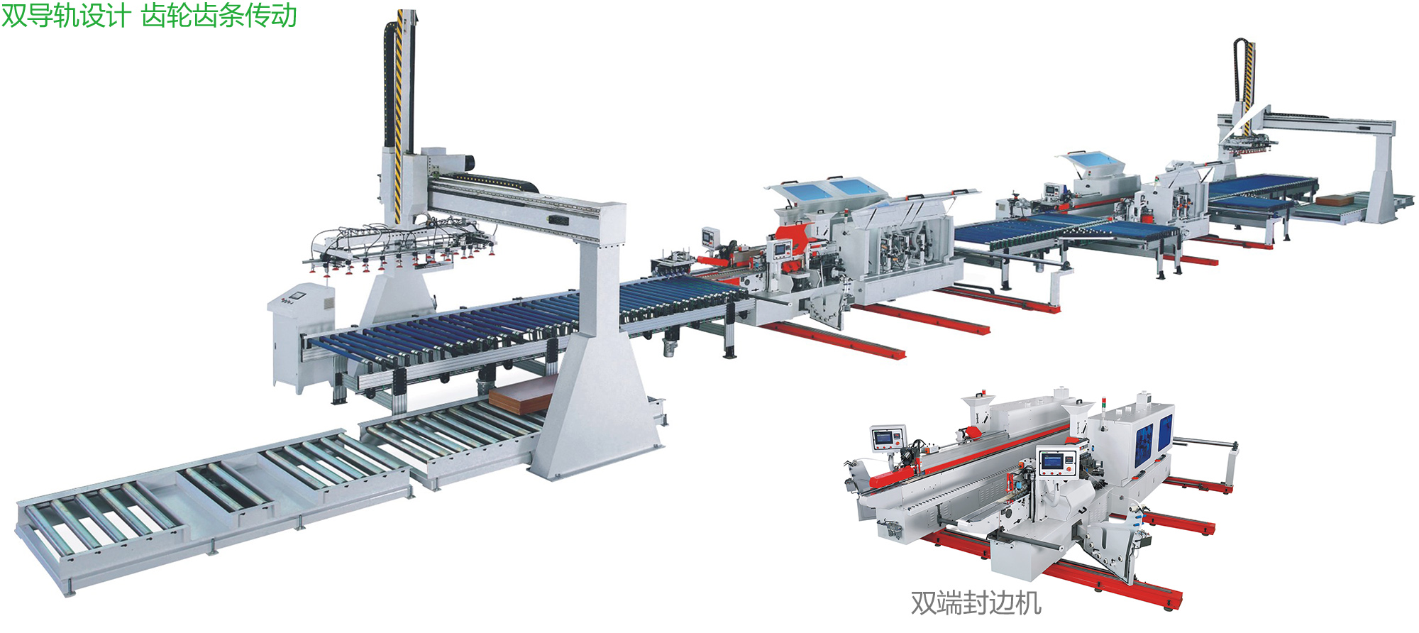 Double end edge banding machine is connected