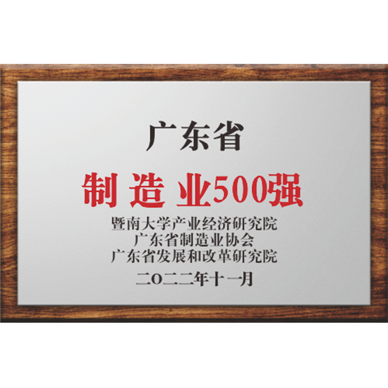 Guangdong top 500 manufacturers